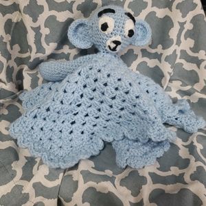 NEW crocheted Bear Lovey baby security blanket
